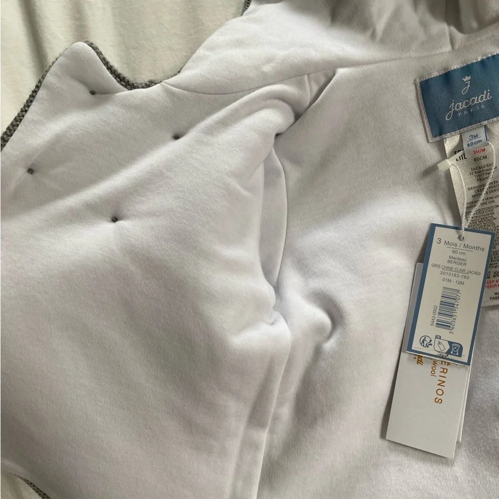 NWT Jacadi wool baby coat. Size 3 mo - Picture 7 of 7